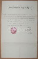 1859 Igazolás házasságkötés háromszori kihirdetésről, 30kr okmánybélyeggel