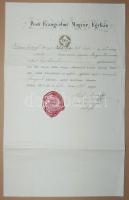 1858 Igazolás házasságkötés háromszoti kihirdetésről, 15kr CM okmánybélyeggel