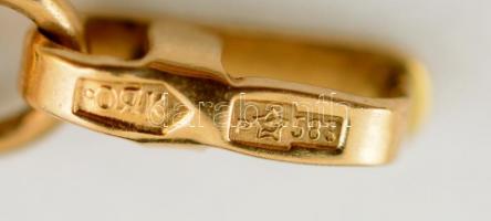 14 K arany függő, borostyán kővel br 2,1g