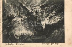 Tátra, Barlangliget, Höhlenhain; Britz csoport, Britz János a barlang felfedezőjének eredeti felvétele után, Britz Berta kiadása / Britz-group, cave interior (EK)