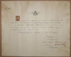 1931 Oklevél ügyvédi és bírói vizsgáról okménybélyeggel