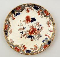 6 db XIX. századi, kézzel festett, jelzett angol porcelán tányér Bertha jelzéssel. Jó állapotban / V...