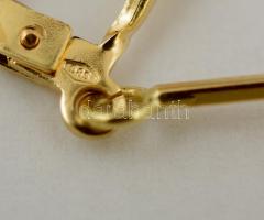 14 K. arany fülbevaló pár igazgyöngy függőkkel 1,4g / Gold earrings with pearl