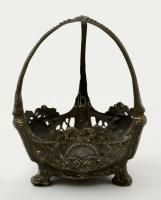 Alpakka áttört kosár, jelzés nélkül, m:16 cm