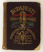 1943 Budapest útiránymutató zsebkönyv, közepes állapotban