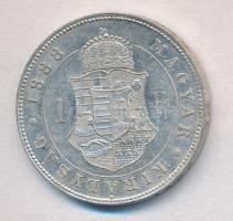 1888KB 1Ft Ag "Ferenc József / Barokk címer" T:1-
Adamo M15