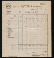 cca 1910 2 db hotel számla / 2 Hotel invoices