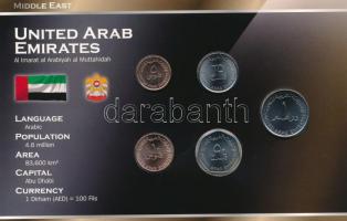 Egyesült Arab Emirátusok 2001-2007. 5f-1D (5xklf) fémpénz szett World Money T:1 United Arab Emirates 2001-2007. 5 Fils - 1 Dirham (5xdiff) coin set World Money C:UNC