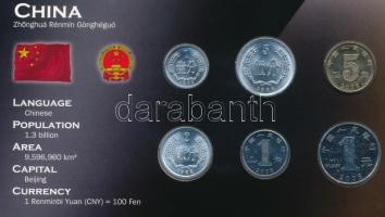 Kína 1982-2008. 1f-1Y (6xklf) fémpénz szett "World Money" T:1
China 1982-2008. 1 Fen - 1 ...