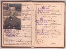 1932 Azonossági igazolvány A M. kir. honvéd Ludovika Akadémia I. tan főcsoport vitéz tagja számára, ...
