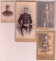 cca 1900-1918 Vegyes katonai fotók, közte több műtermi keményhátú fotó, 6 db, 8x5 és 15x8 cm között