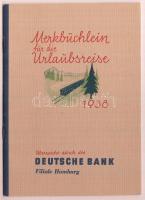 1938 Deutsche Bank utazási könyvecske