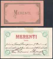 cca 1890 Két szorgalomjegy