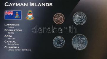 Kajmán-szigetek 2002. 1c - 25c, (4xklf) fémpénz "World Money" T:1 Cayman Islands 2002. 1 Cent - 25 Cents (4xdiff) metal coins "World Money" C:UNC