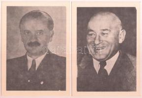 cca 1946 Rákosi Mátyás - Tildy Zoltán két ofszet kép. 13x18 cm