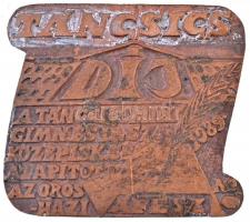 Rajki László (1939-) 1989. "Táncsics-díj - A Táncsics Mihály Gimn. és Ip. Szakközépisk. Cé. Ala...