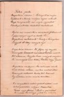 cca 1914-1918 Hazafias, katonai, front versek kézzel írva, 2 füzetben