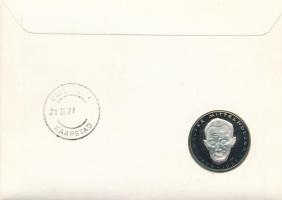 Svájc 1977. "Walter Mittelholzer" Ag emlékérem lezárt borítékban bélyegekkel és bélyegzése...