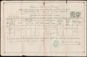 1846 Barlay Eduárd pesti ügyvéd gyermekének anyakönyvi kivonata