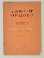 Chaim Weizman: A zsidó nép és Palesztina. Bp., 1937. Magyar Zsidók Pro-Palesztina Szövetsége. 32p.