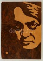 Ady Endre. Jelzés nélküli fa intarzia. 20x30 cm