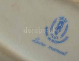 Cluj matricás tálka ( 2db), kopott, jelzett, matricás, 16×11 cm (2×)