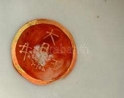 Japán porcelán kiöntő, kézzel festett, jelzett, hibátlan, 12x9 cm