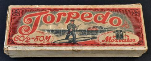 cca 1930 Torpedo. Reklámos német cérnadoboz. 20x6 cm