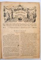 1871 Buch der Welt Illustrirtes Volksblatt, 30. évfolyam, 1-52. szám, teljes évfolyam, 828 p., átköt...