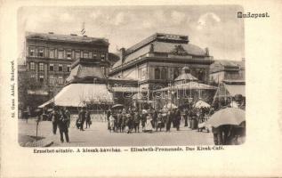 Budapest V. Erzsébet sétatér, Kioszk kávéház, Ganz Antal 83. (EK)