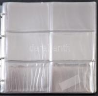 Nagy alakú gyűrűs képeslapalbum betétlapokkal összesen 348/696 férőhellyel / Big sized annular postcard album for 348/696 cards (36 cm x 35 cm)