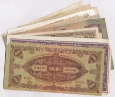 25db-os vegyes magyar korona, pengő és forint, illetve külföldi bankjegy és szükségpénz tétel T:III,...