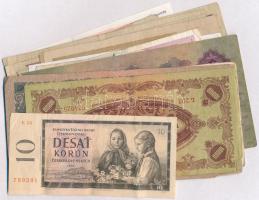 25db-os vegyes magyar pengő és forint, illetve külföldi bankjegy és szükségpénz tétel T:III,III-