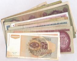 25db-os vegyes magyar pengő és forint, illetve külföldi bankjegy és szükségpénz tétel T:III,III-