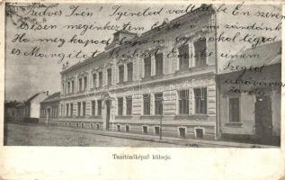 Szeged, Iskolanővérek zárdája, tanítónőképző, homlokzat (fa)