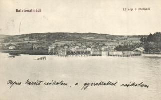 Balatonalmádi, látkép a mólóról, özv. Pethe Viktorné kiadása