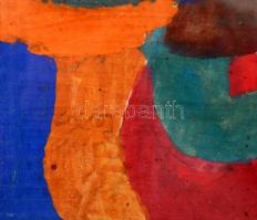 Cs. Németh Miklós (1934-2012): Lányok. Tempera, karton, jelzett, üvegezett keretben, 37×28 cm