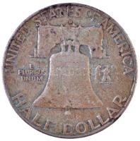 Amerikai Egyesült Államok 1952. 1/2$ Ag "Franklin" T:2- USA 1952. 1/2 Dollar Ag "Franklin" C:VF