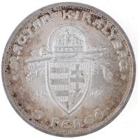 1938. 5P Ag "Szent István" T:1-,2 patina, ph. Adamo P8.1