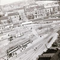 cca 1970 Budapest, Moszkva tér, 2 db szabadon felhasználható vintage negatív Kotnyek Antal (1921-199...