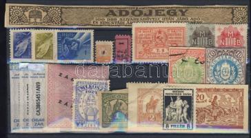 20db parafilatélia zárjegyzék, adójegy, segélybélyegek stb.