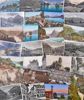 213 db RÉGI svájci városképes lap jó minőségben / 213 pre-1945 Swiss town-view postcards, in good quality
