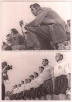 1954 Budapest, Angol-magyar labdarugó mérkőzés a Népstadionban, 13 db szabadon felhasználható vintage negatív Kotnyek Antal (1921-1990) fotóriporter hagyatékából (6x6 cm) és 2 db későbbi nagyítás, 13x18 cm