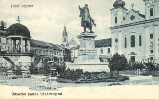 Marosvásárhely, Targu Mures; Fő tér, Széchenyi szobor / main square, statue (fl)