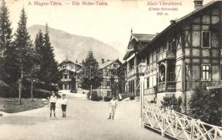 Tátrafüred, Bad Alt-Schmecks; szállók, Divald Károly kiadása / hotels (EK)