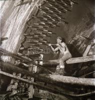 cca 1954 Budapest, az ősmetró építőiről készült felvételek, 13 db szabadon felhasználható vintage ne...