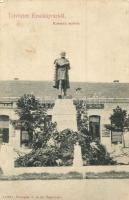 Érsekújvár, Nové Zamky; Kossuth szobor, Ethey Károly üzlete, Conlegner J. és fia kiadása / statue, shops (fl)