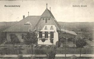 Marosvásárhely, Targu Mures; Székely kioszk / kiosk (gyűrődés / crease)