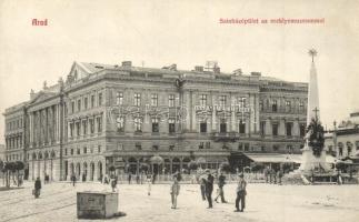 Arad, Színház épület az ereklye múzeummal / theatre, museum, square