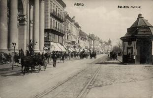 1929 Arad, Mária királyné út, Wagons-Lits utazási iroda pavilonja / Bul. Reg. Maria / street view, photo
